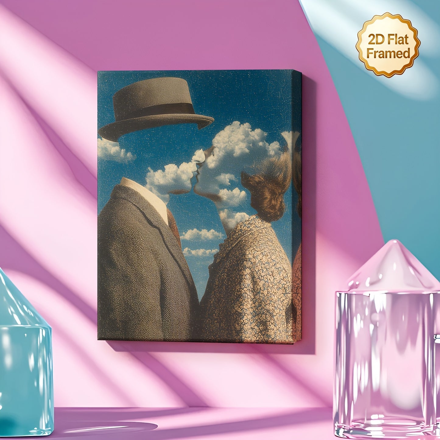 Stampa su tela intelaiata — Homage to Magritte
