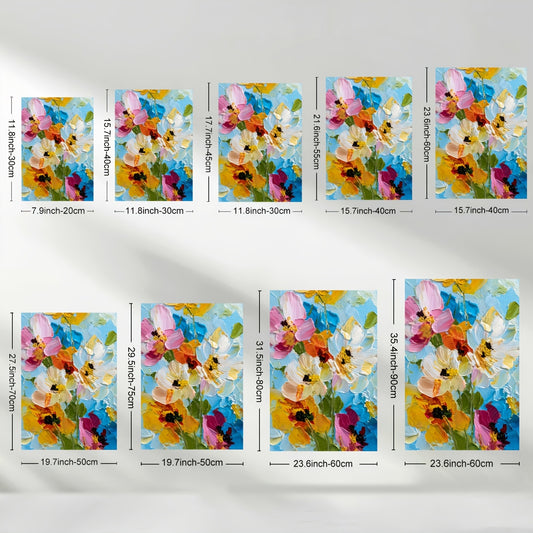 Stampa su tela intelaiata — Fiori a Impasto