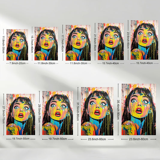 Stampa su tela intelaiata — Donna Pop Art