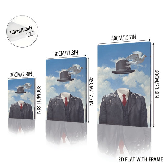 Stampa su tela intelaiata — Homage to Magritte
