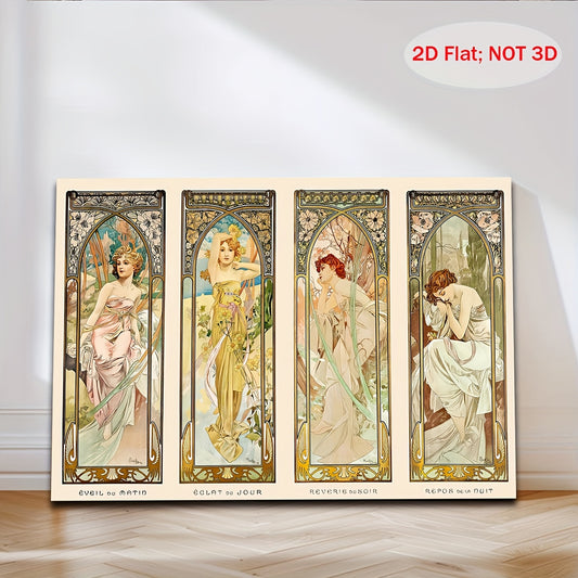 Stampa su tela intelaiata — Homage to Mucha