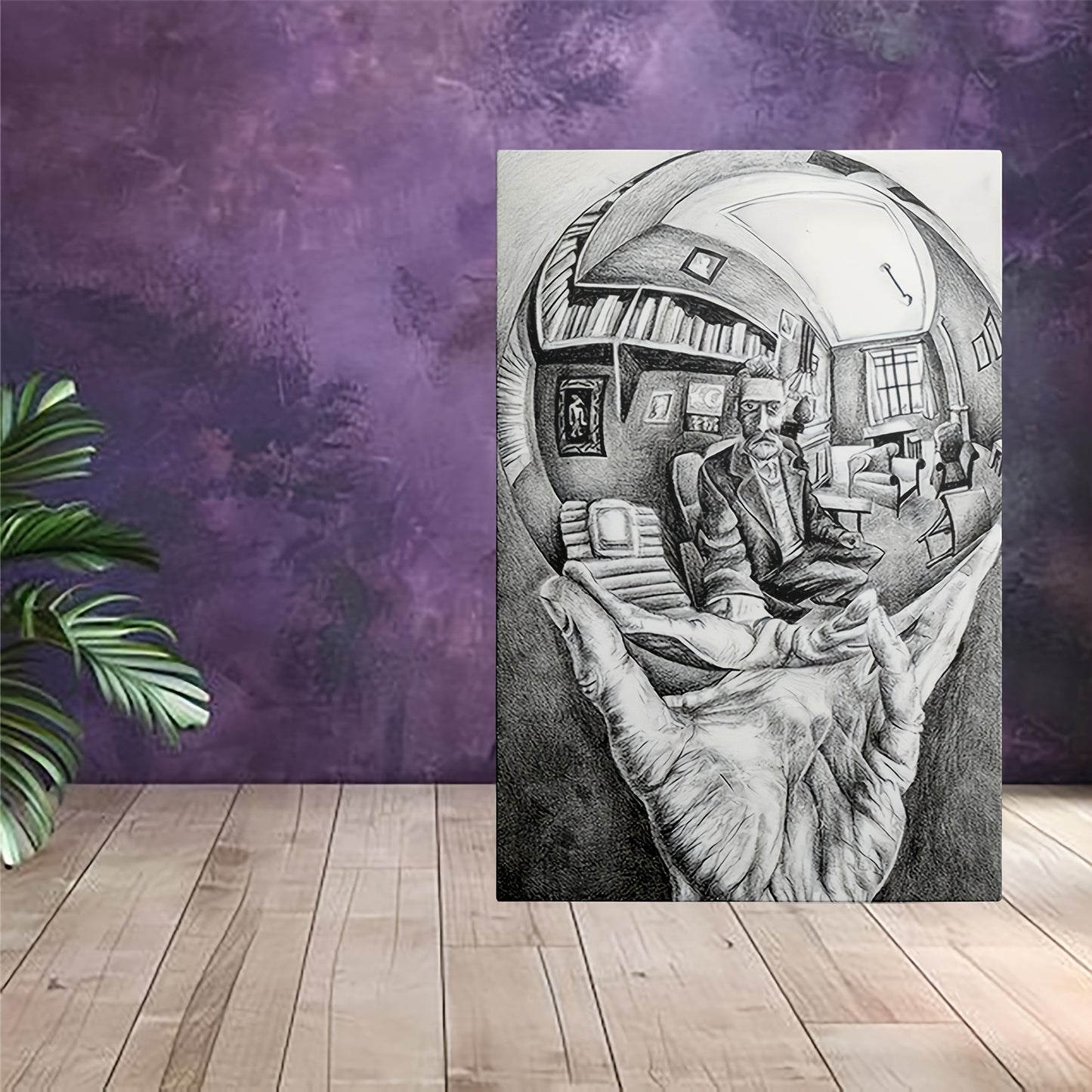 Stampa su tela intelaiata — Homage to Escher