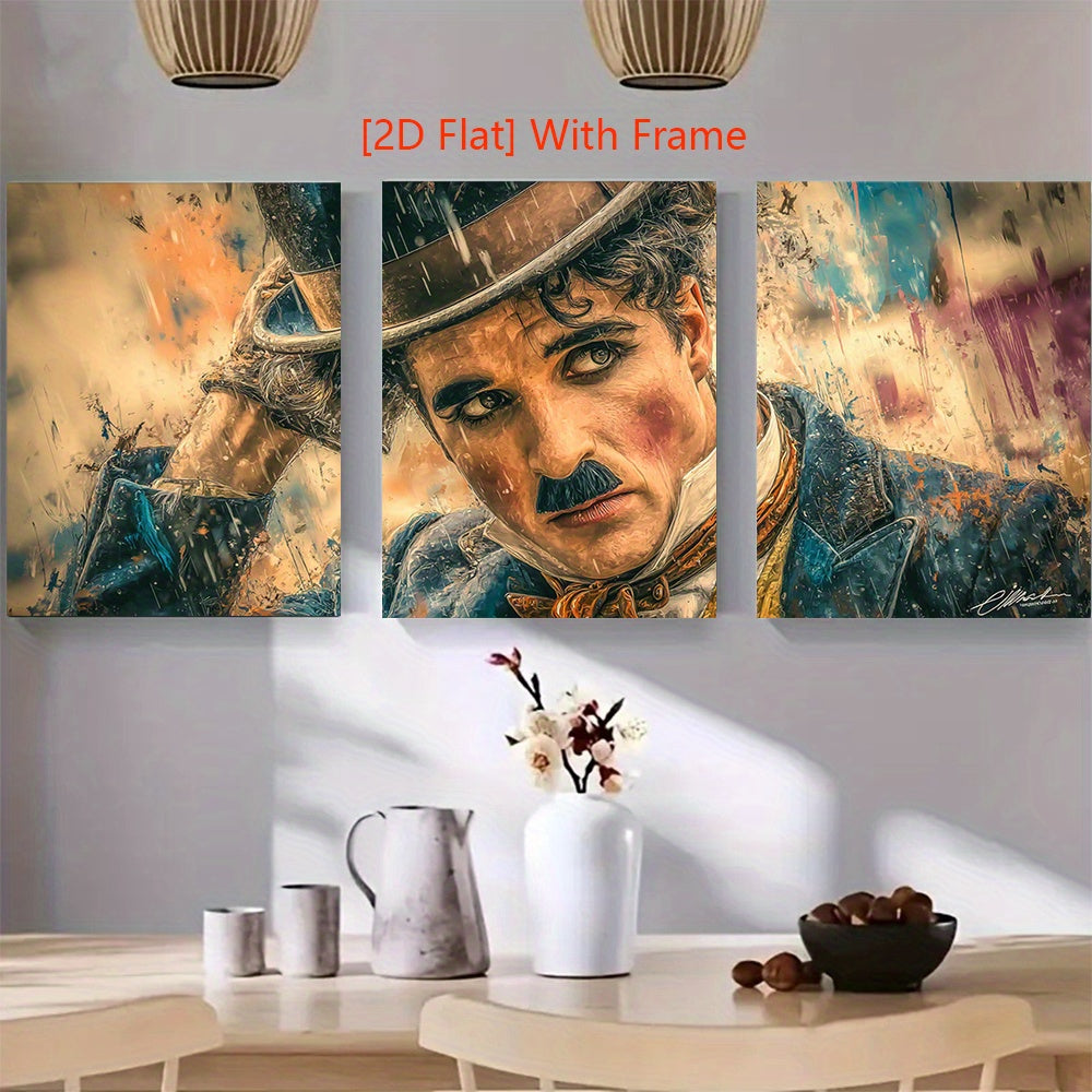 Stampa su tela intelaiata — Homage to Chaplin