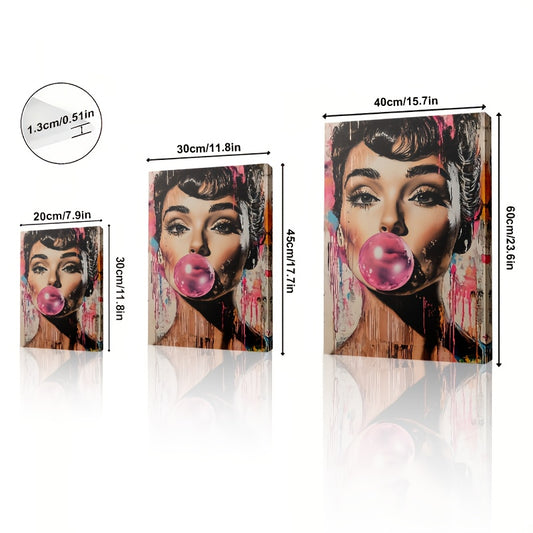 Stampa su tela intelaiata — Donna Pop Art