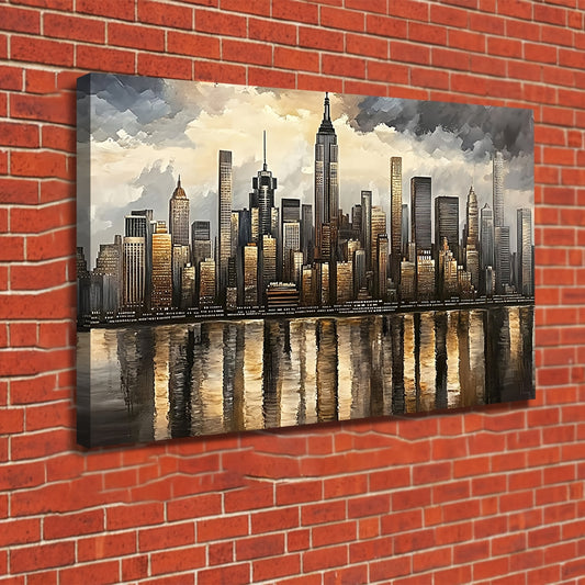 Stampa su tela intelaiata — Skyline Astratto