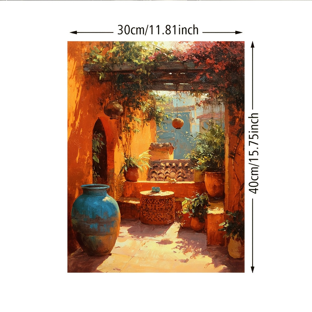 Stampa su tela intelaiata — Patio del Tè