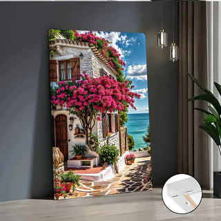 Stampa su tela intelaiata — Villa Mediterranea