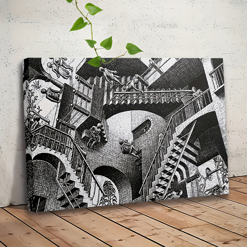 Stampa su tela intelaiata — Homage to Escher