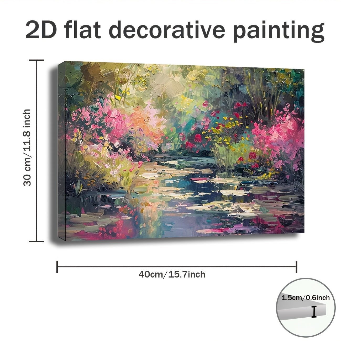Stampa su tela intelaiata — Homage to Monet