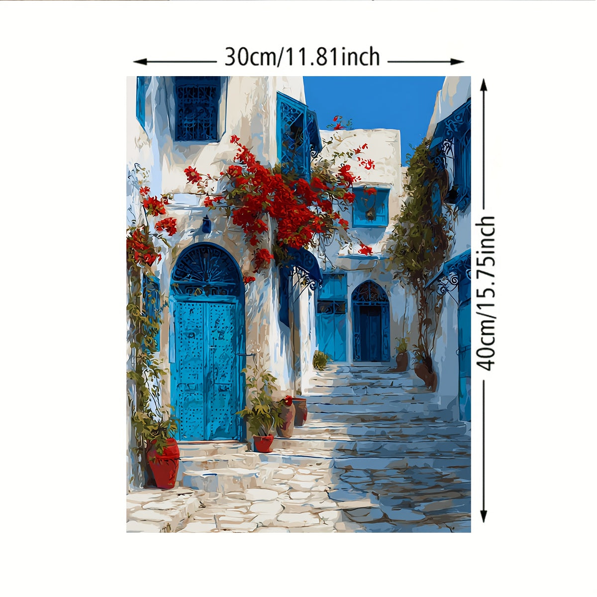 Stampa su tela intelaiata — Sidi Bou Said