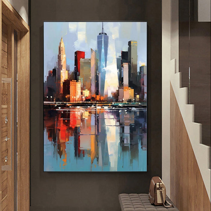 Dipinto a mano da intelaiare — New York