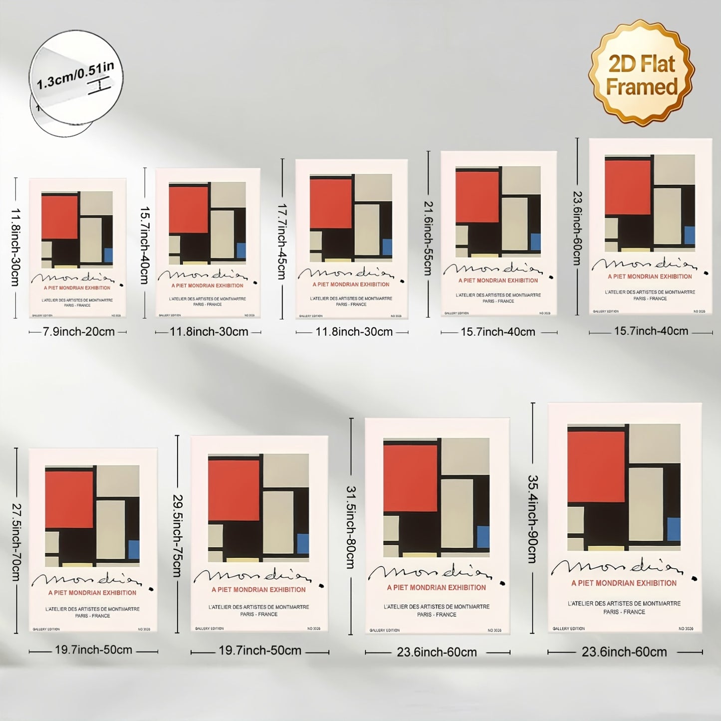 Stampa su tela intelaiata — Piet Mondrian