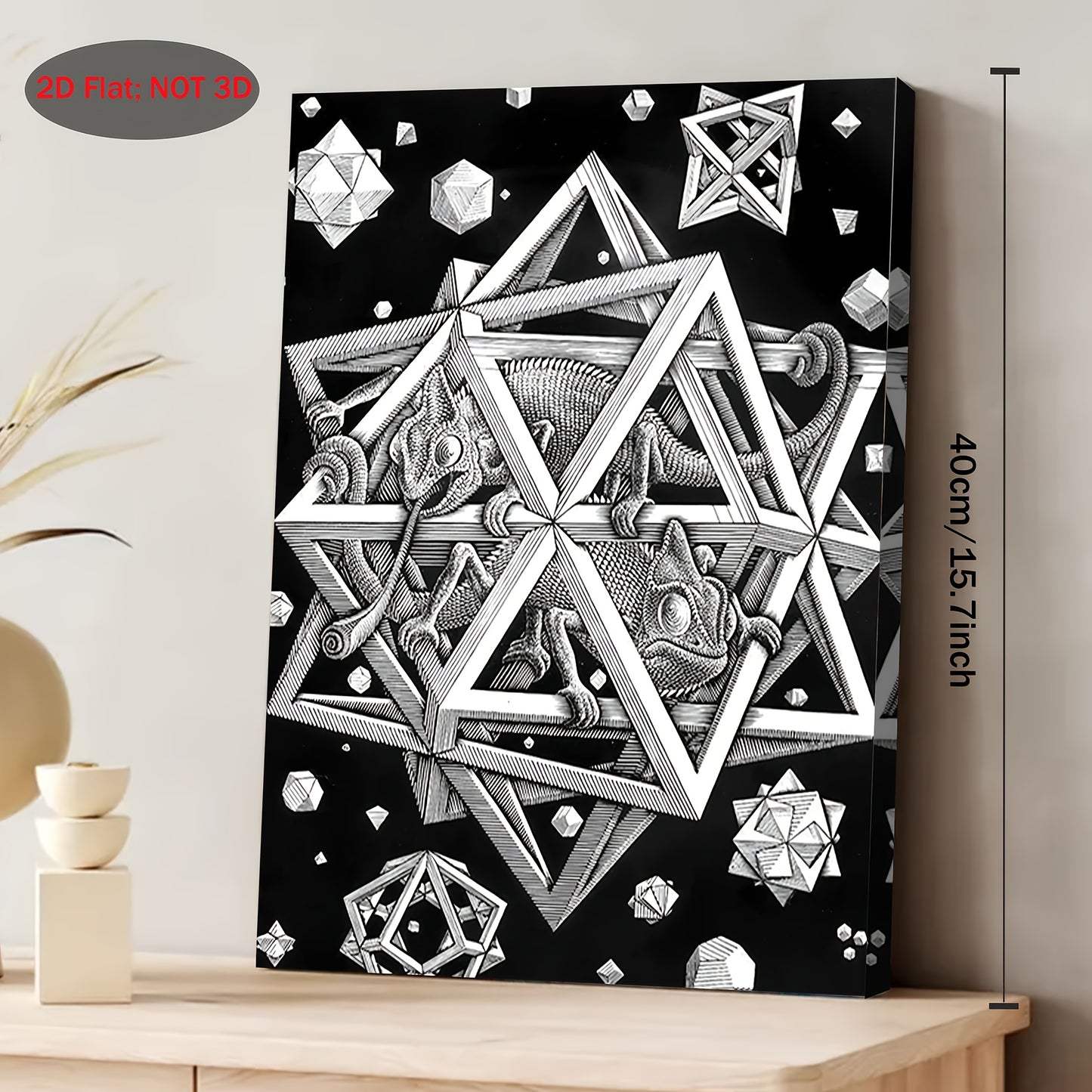 Stampa su tela intelaiata — Homage to Escher