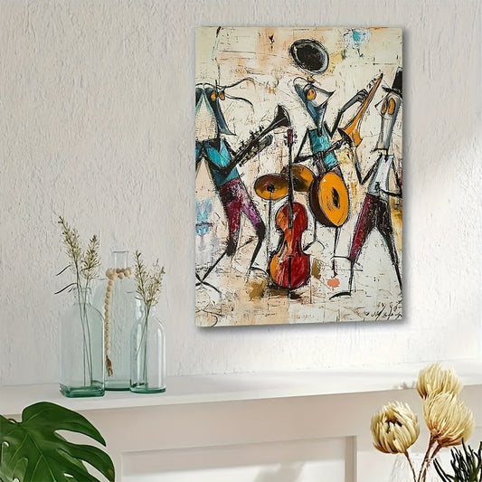 Stampa su tela intelaiata — Jazz Astratto