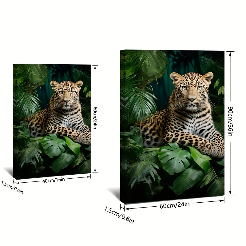 Stampa su tela intelaiata — Leopardo della Giungla