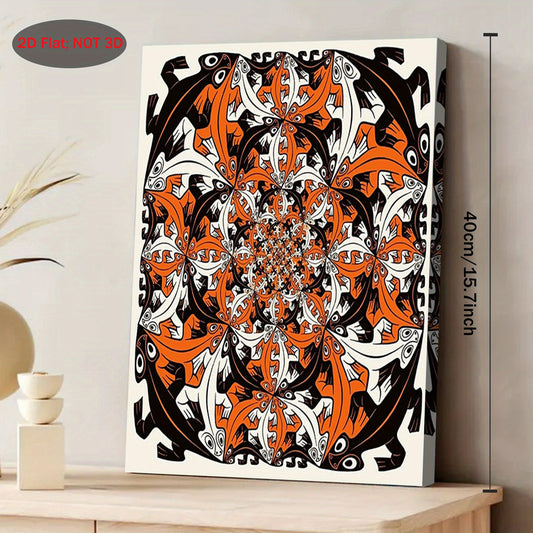 Stampa su tela intelaiata — Homage to Escher