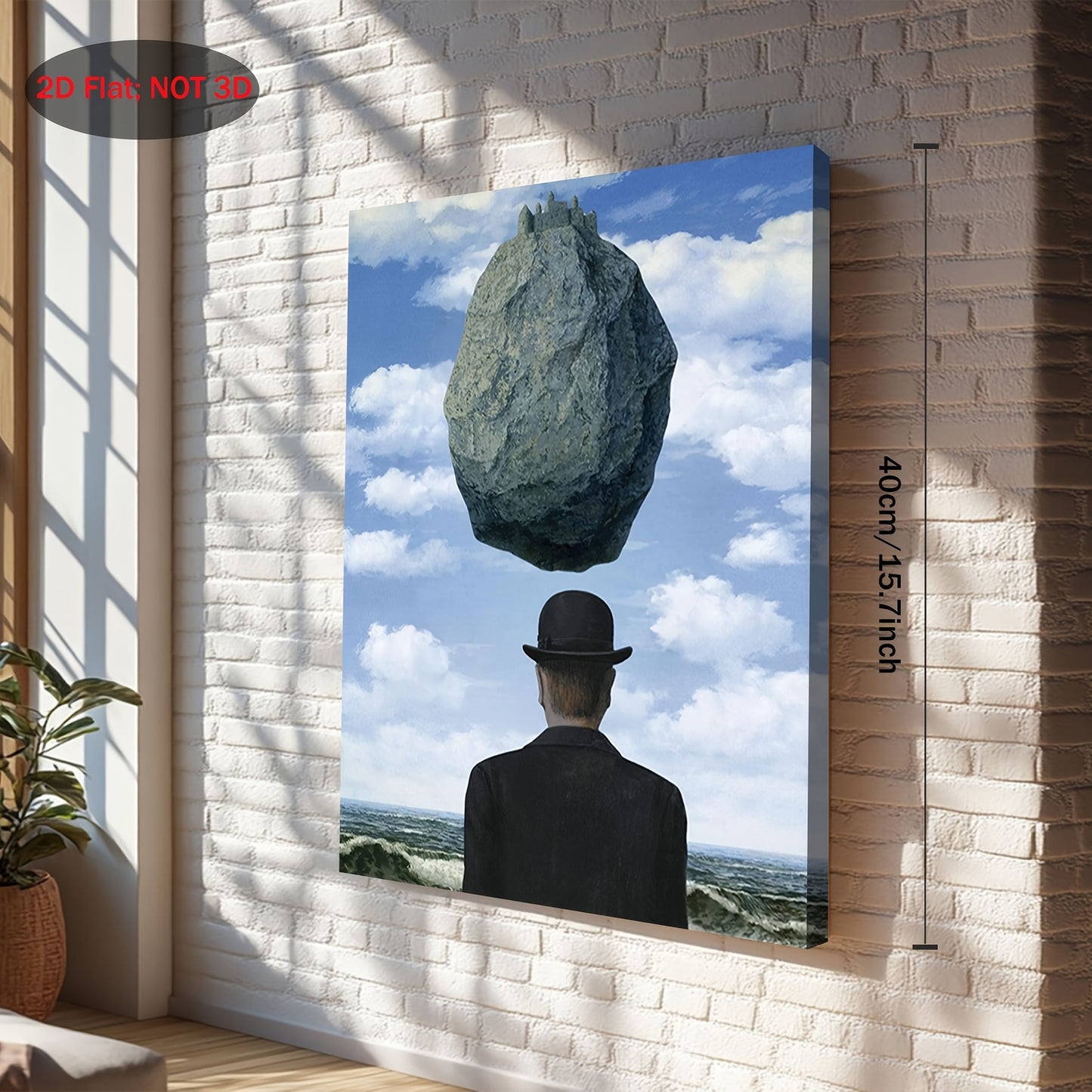 Stampa su tela intelaiata — Homage to Magritte