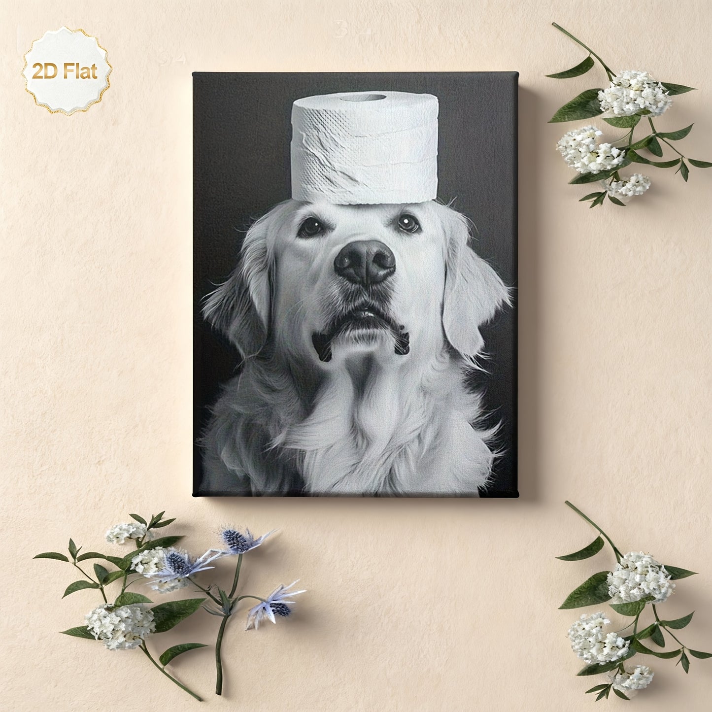 Stampa su tela intelaiata — Golden Retriever