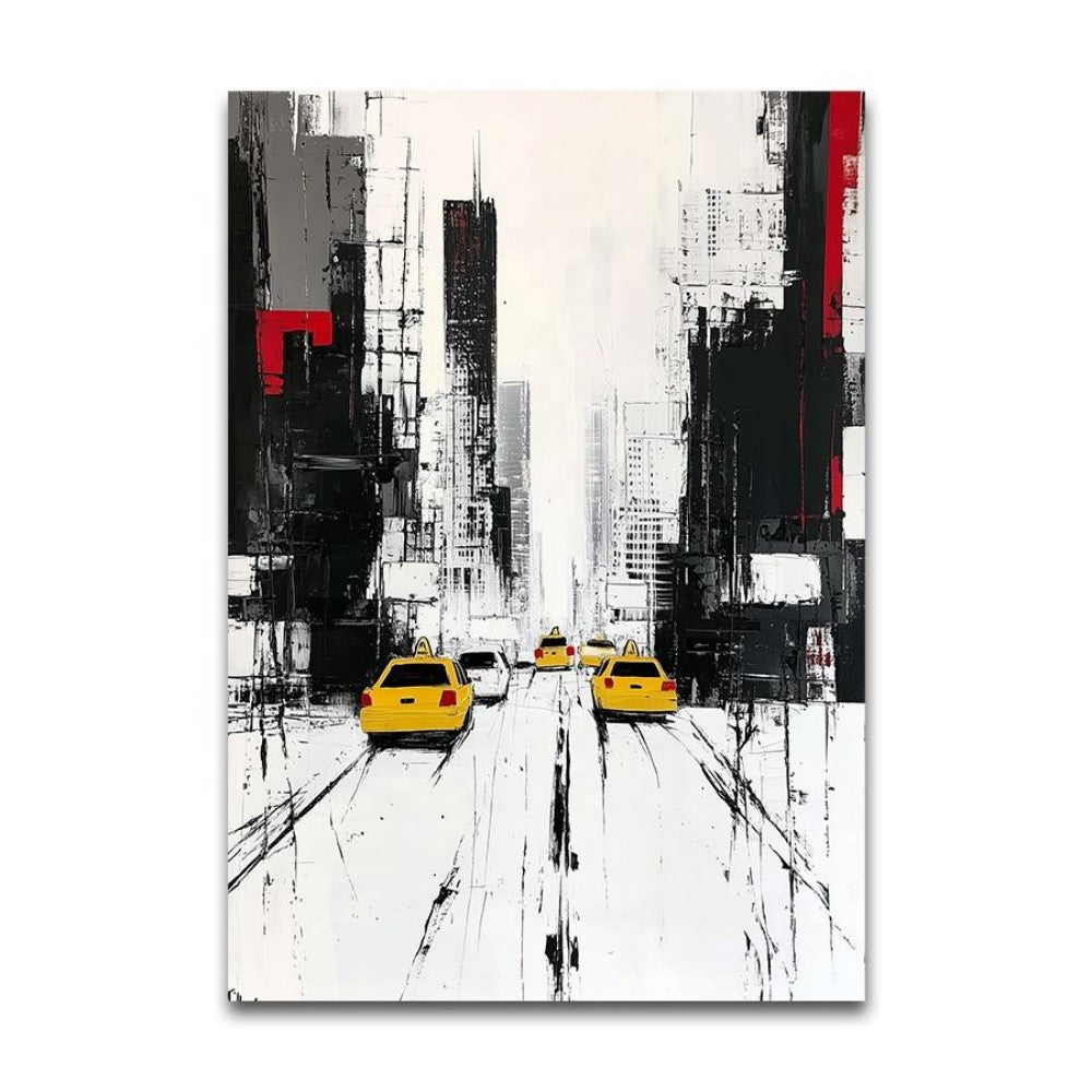 Dipinto a mano da intelaiare — Scena Urbana