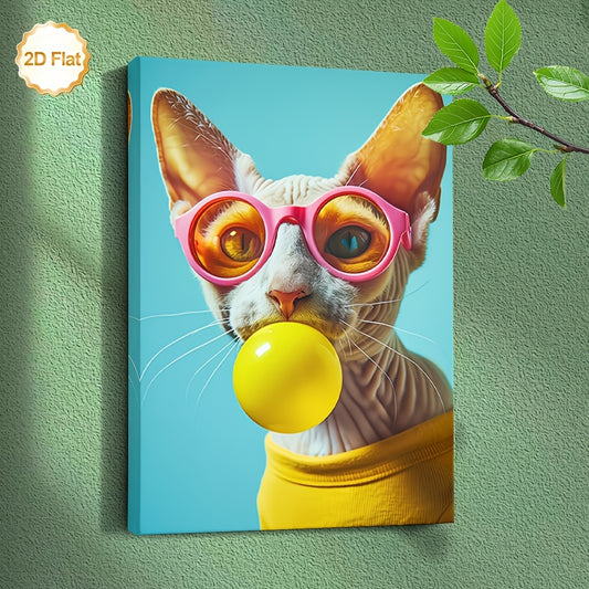 Stampa su tela intelaiata — Gatto Sphynx
