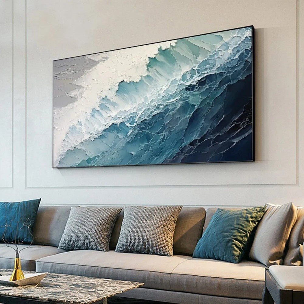 Dipinto a mano da intelaiare — Onde del Mare