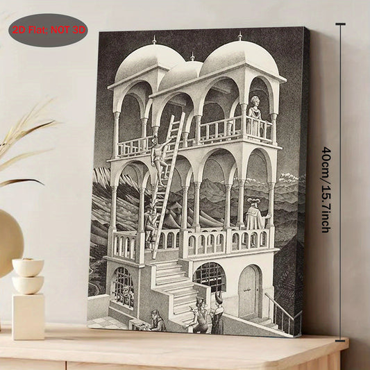Stampa su tela intelaiata — Homage to Escher