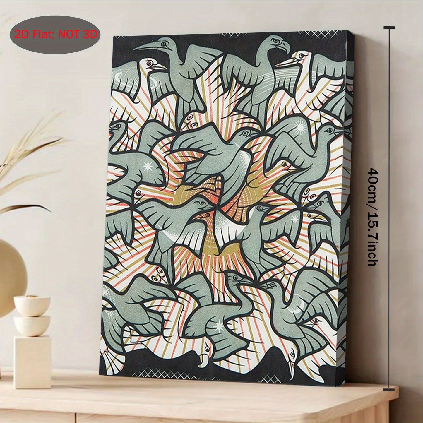 Stampa su tela intelaiata — Homage to Escher