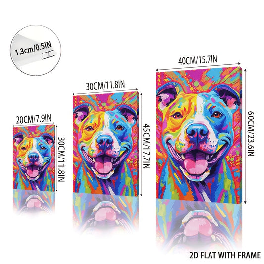 Stampa su tela intelaiata — Pitbull Pop Art