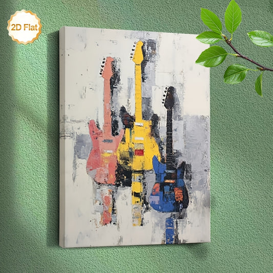 Stampa su tela intelaiata — Chitarra Elettrica