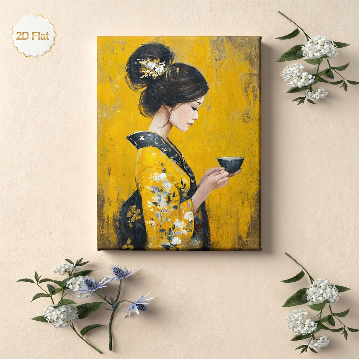 Stampa su tela intelaiata — Geisha