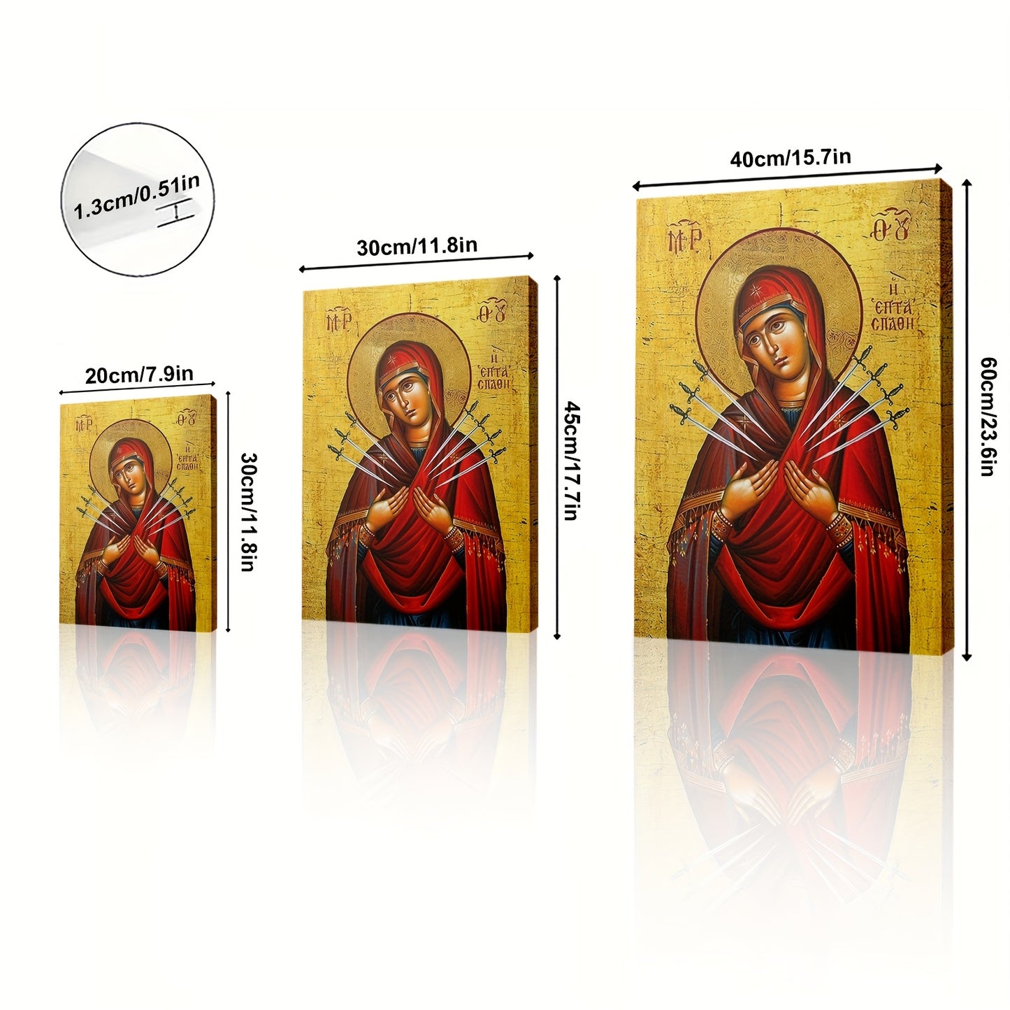 Stampa su tela intelaiata — Madonna Addolorata