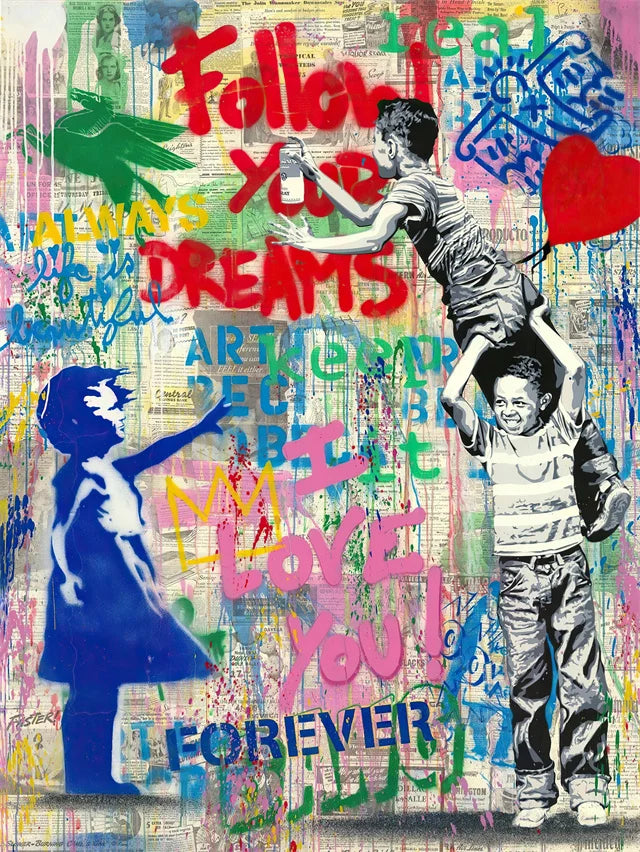 Stampa su tela da intelaiare — Homage to Banksy