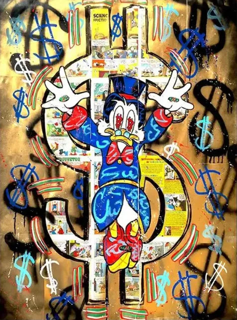 Stampa su tela da intelaiare — Graffiti Dorato