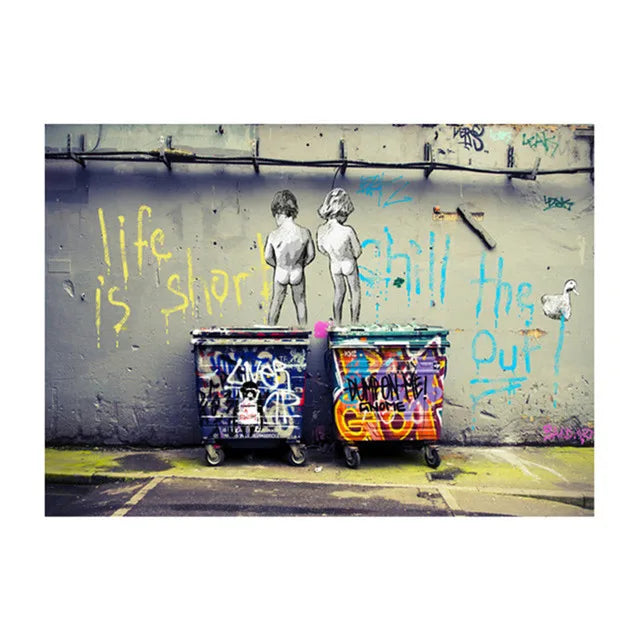 Stampa su tela da intelaiare — Homage to Banksy