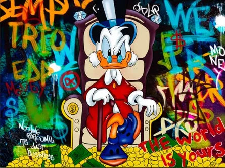 Stampa su tela da intelaiare — Graffiti Dorato