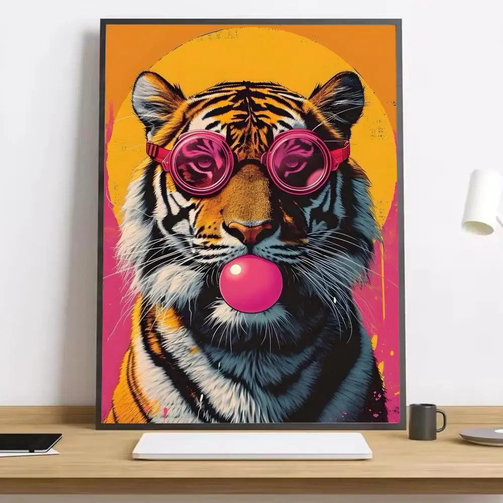 Stampa su tela da intelaiare — Tigre Pop
