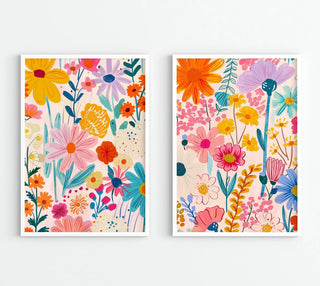 Stampa su tela da intelaiare — Fiori Bohémien