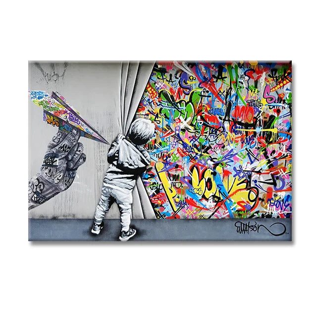 Stampa su tela da intelaiare — Homage to Banksy