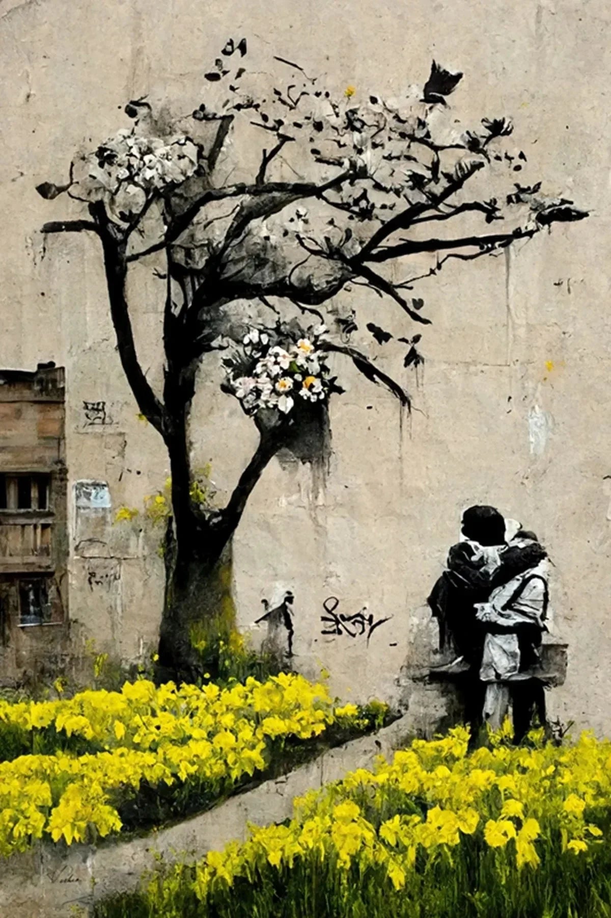 Stampa su tela da intelaiare — Homage to Banksy