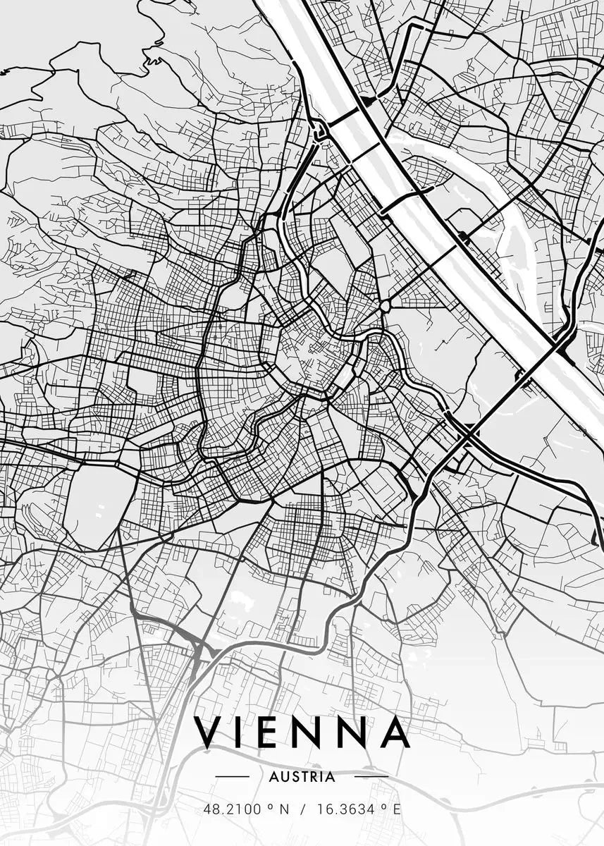 Stampa su tela da intelaiare — Mappe Urbane