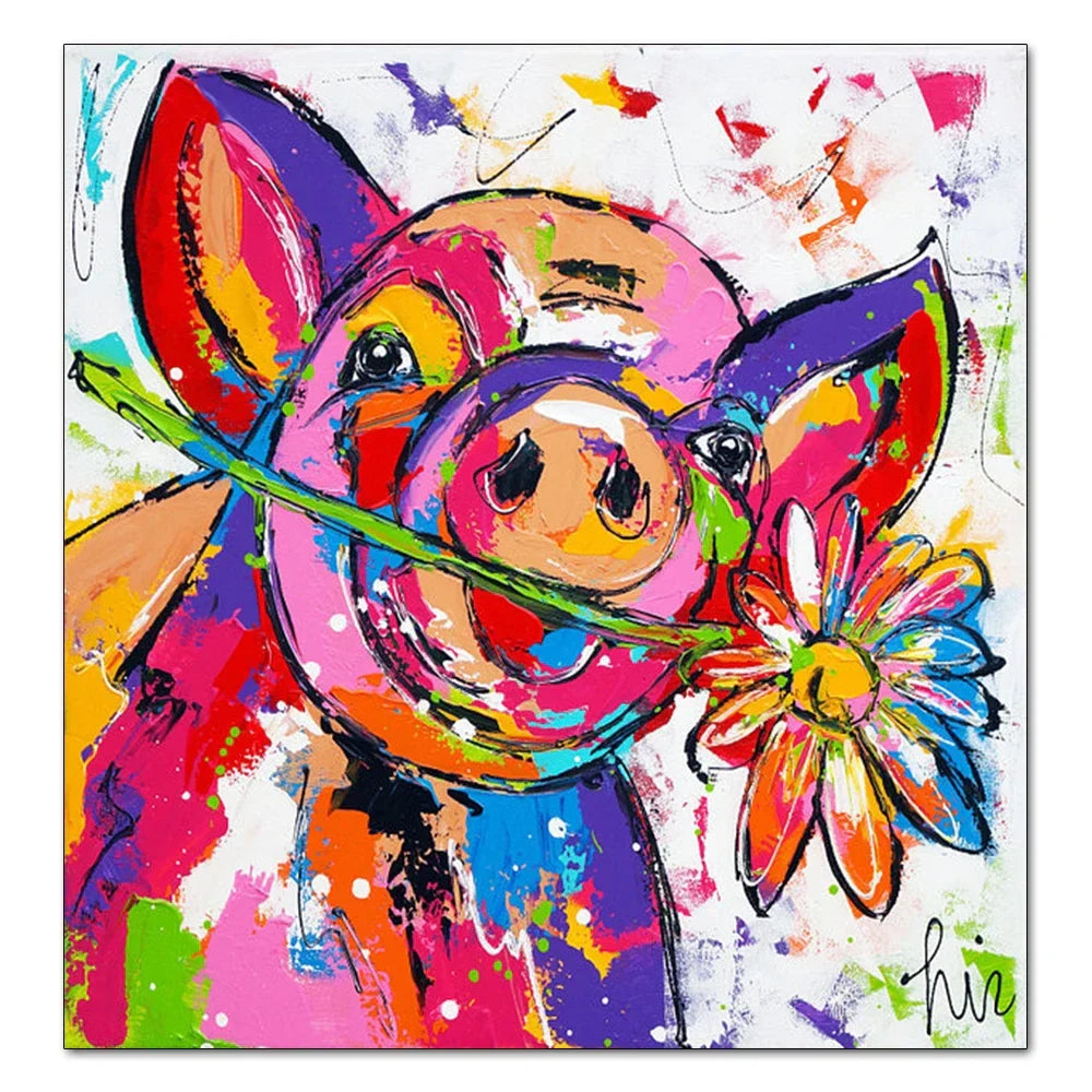 Stampa su tela da intelaiare — Mucca Pop Art