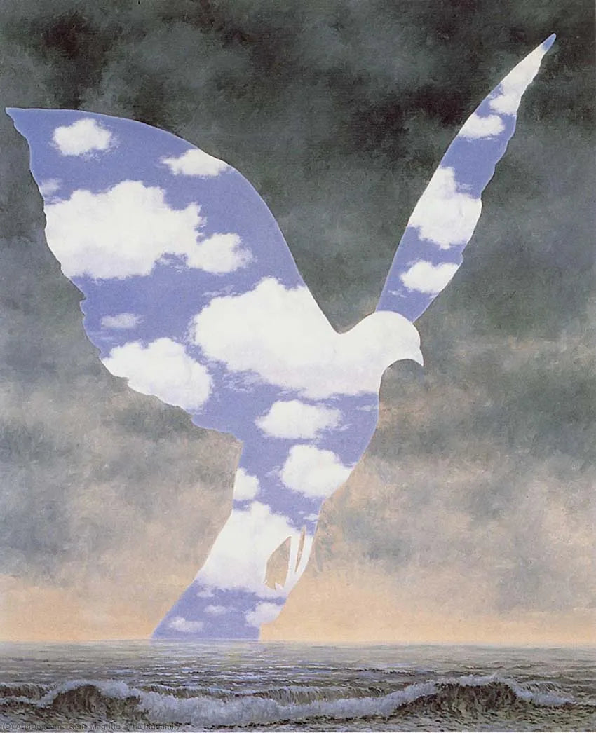 Stampa su tela da intelaiare — Homage to Magritte