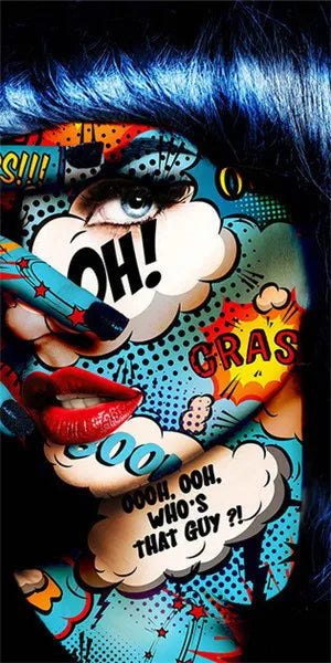 Stampa su tela da intelaiare — Donna Pop Art