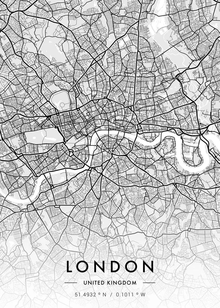 Stampa su tela da intelaiare — Mappe Urbane