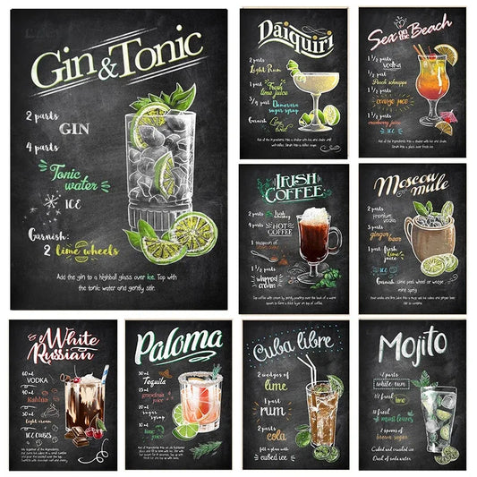 Stampa su tela da intelaiare — Cocktail Vintage