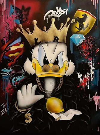 Stampa su tela da intelaiare — Graffiti Dorato