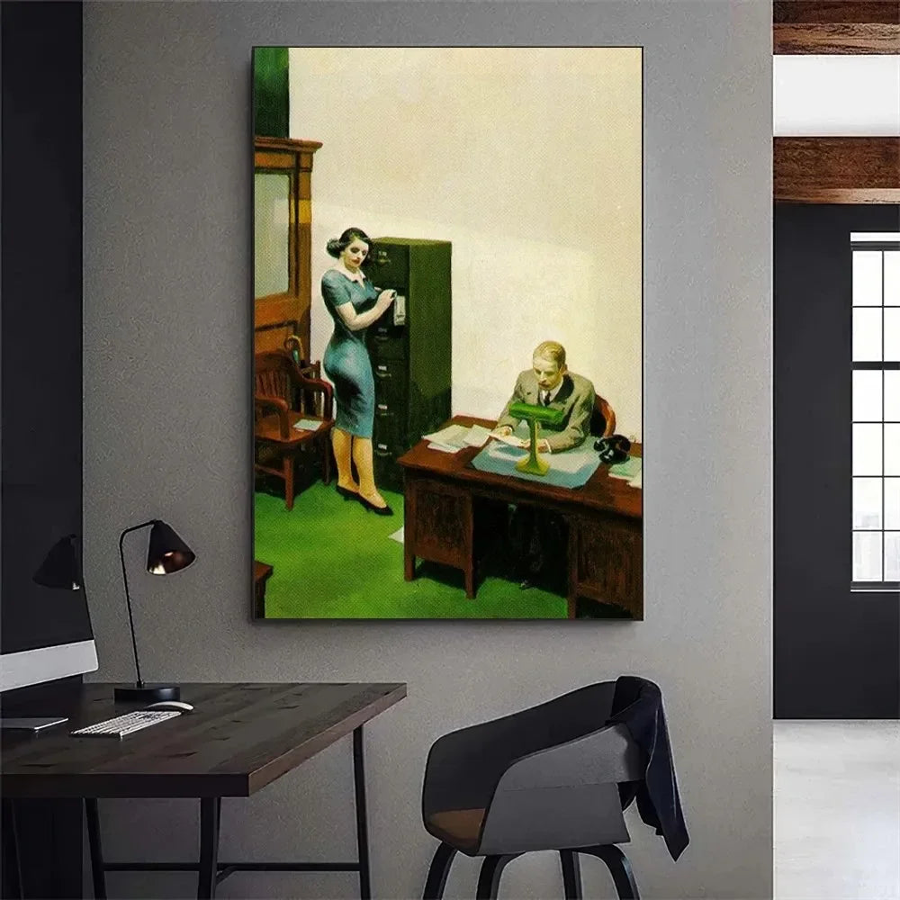 Stampa su tela da intelaiare — Homage to Hopper
