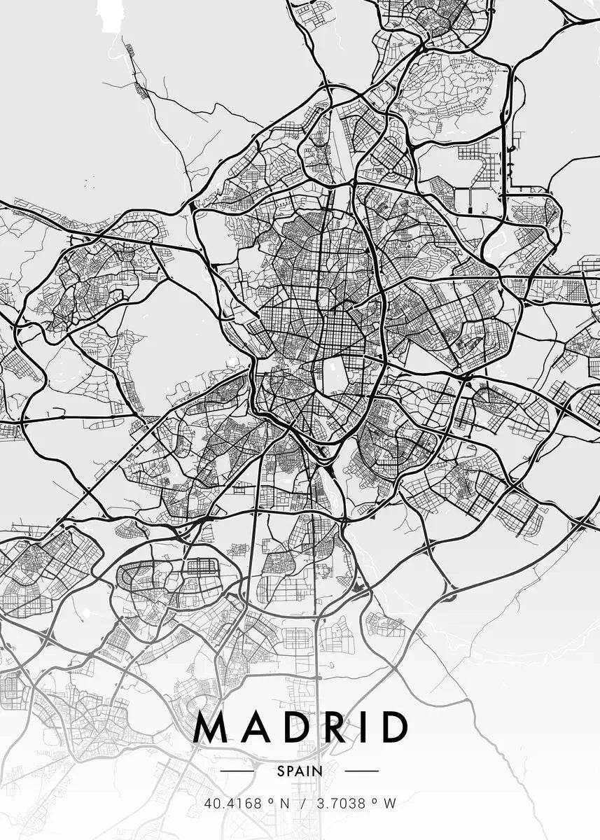 Stampa su tela da intelaiare — Mappe Urbane