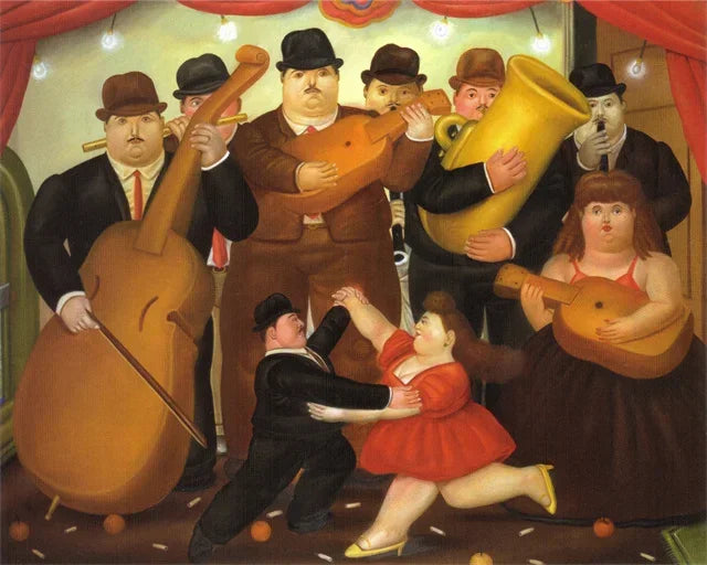 Stampa su tela da intelaiare — Homage to Botero