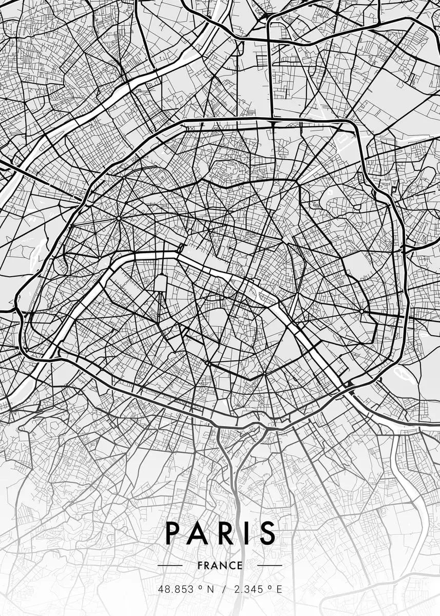 Stampa su tela da intelaiare — Mappe Urbane